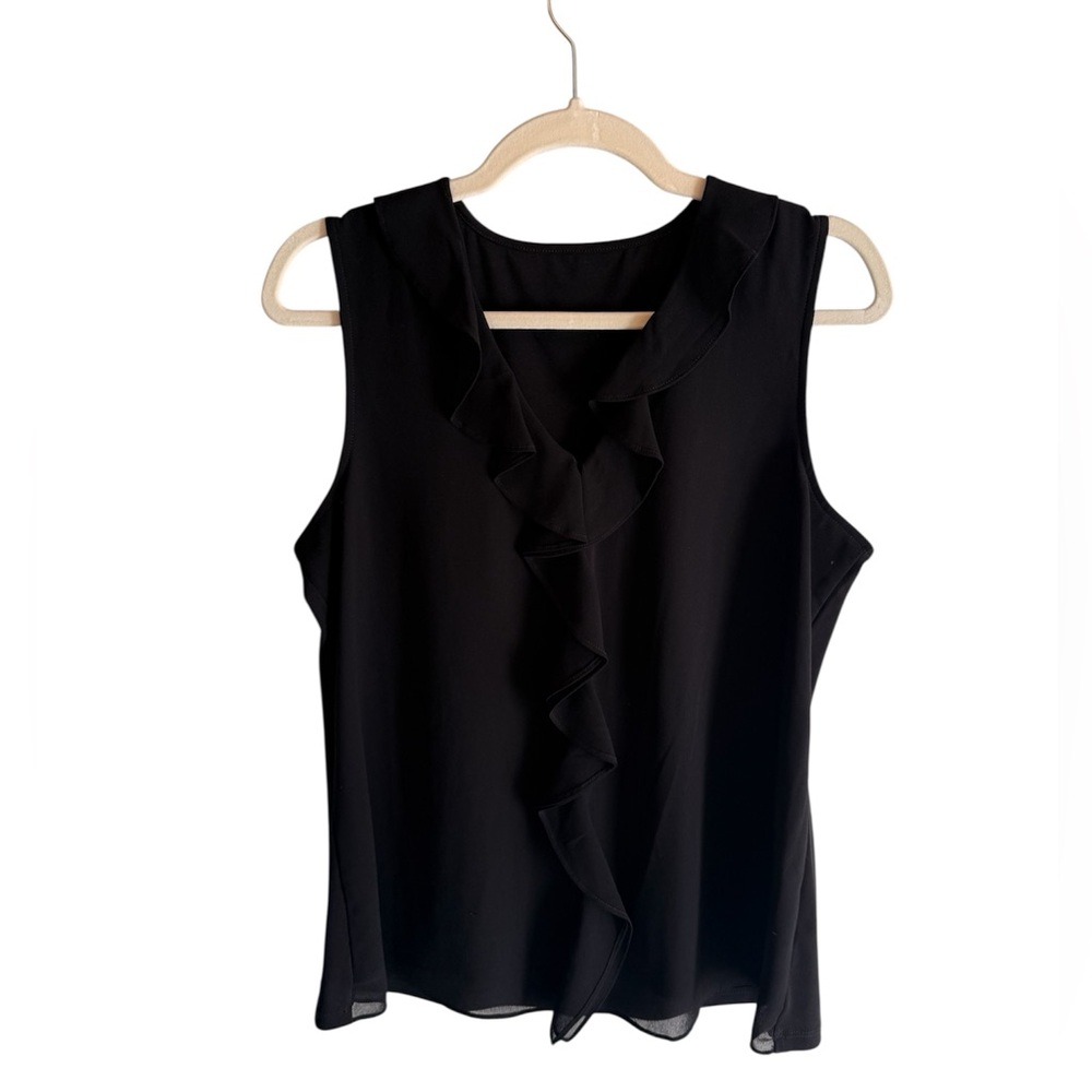 Lysse Women’s Ruffle Tank Tap Blouse in Size L